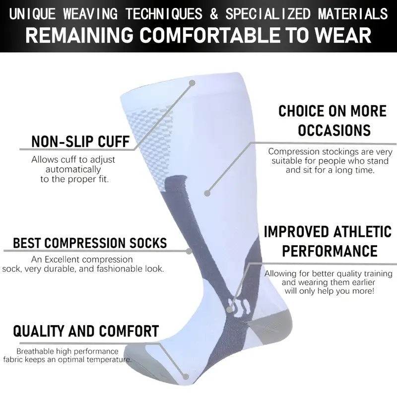 S-7XL Running Fitness Compression Socks, For Obese Men And Women Sports Socks