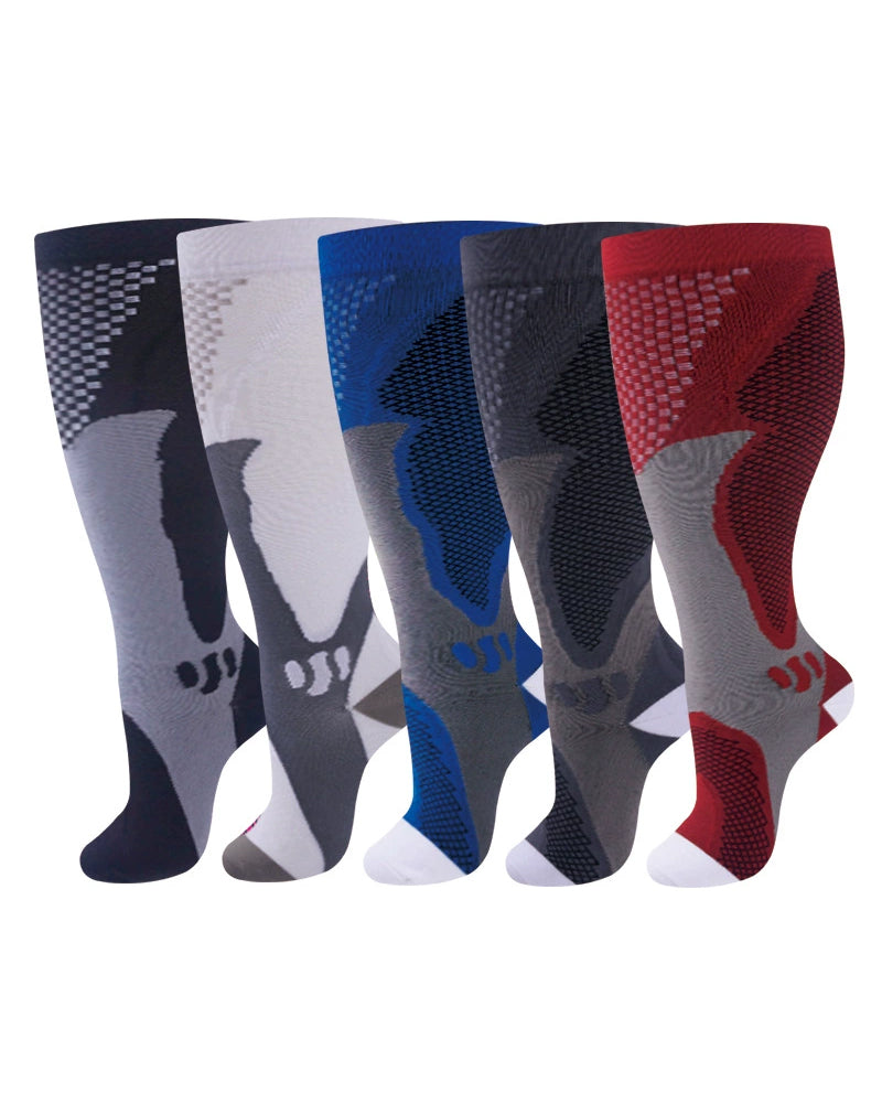 S-7XL Running Fitness Compression Socks, For Obese Men And Women Sports Socks