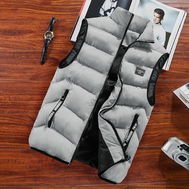 🔥Christmas 50% Off Exclusive ✨Men's Thickened Warm Sleeveless Vest - Black Full-Zip Stand Collar Ideal