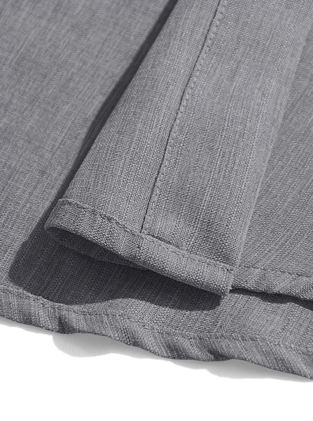Short-sleeved Shirt With S-3XL Lapel Button And Linen Pocket