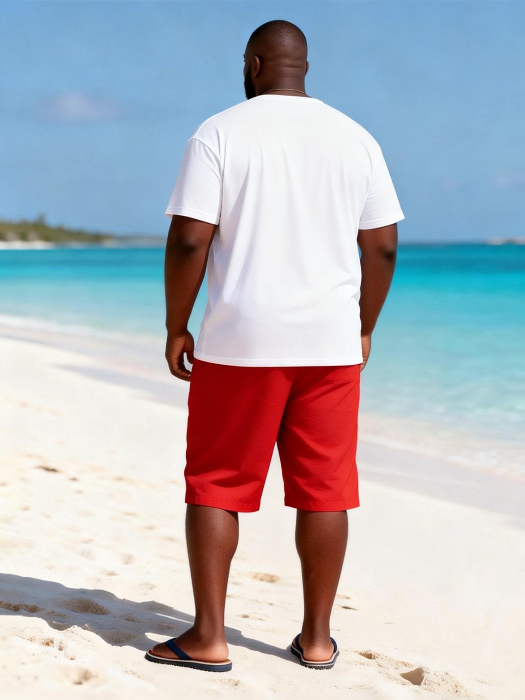 Big & Tall Men's Parrot Print Crewneck Short Sleeve T-Shirt Shorts Set