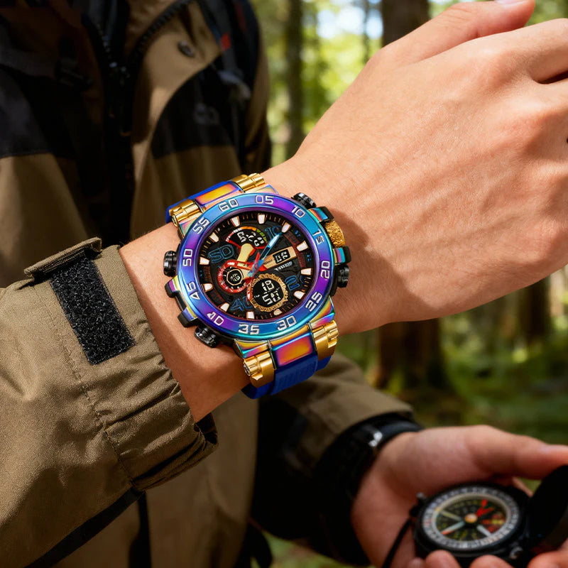 Sports Colorful Luminous Chronograph Waterproof Multifunctional Watch