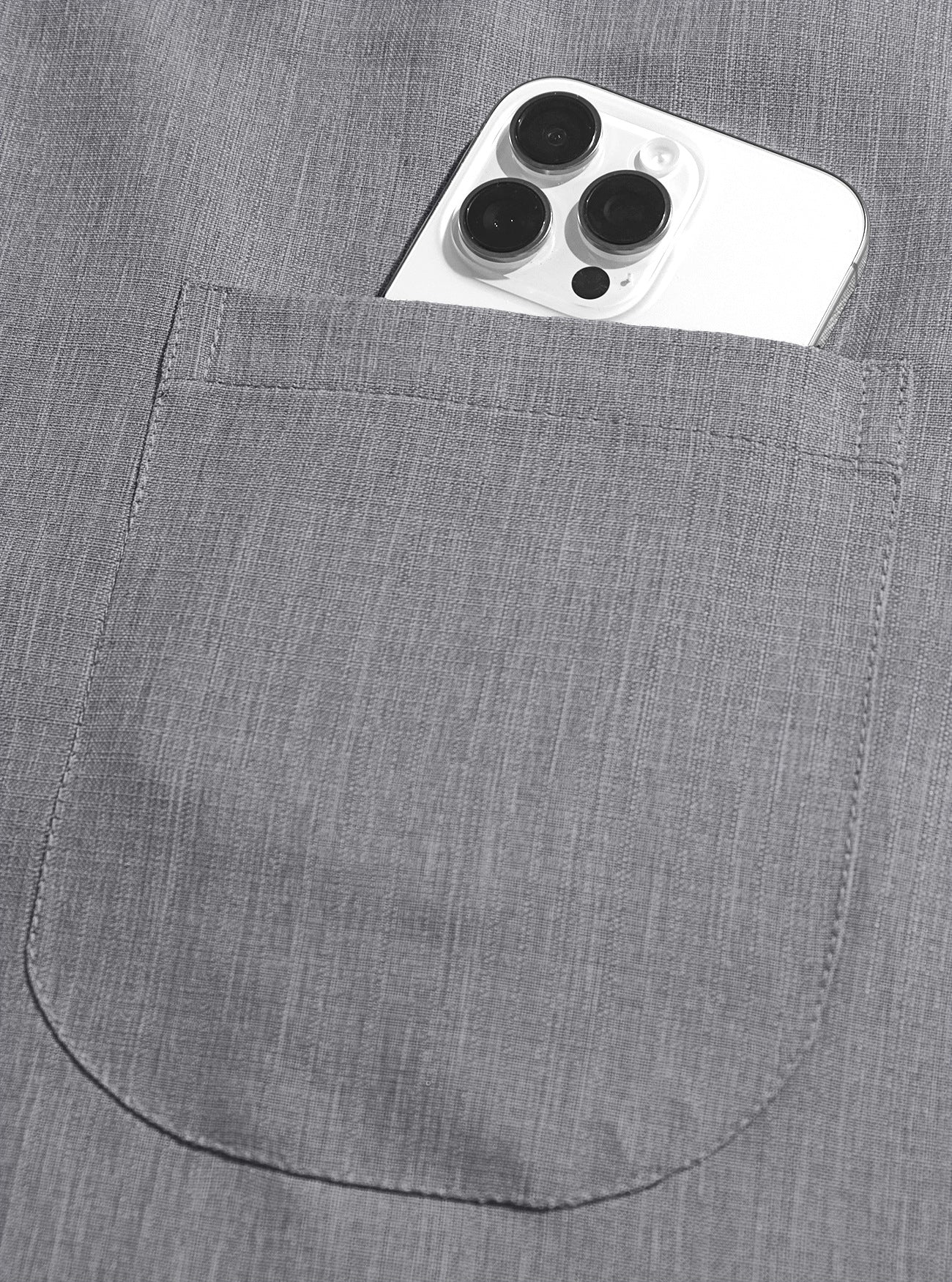 Short-sleeved Shirt With S-3XL Lapel Button And Linen Pocket