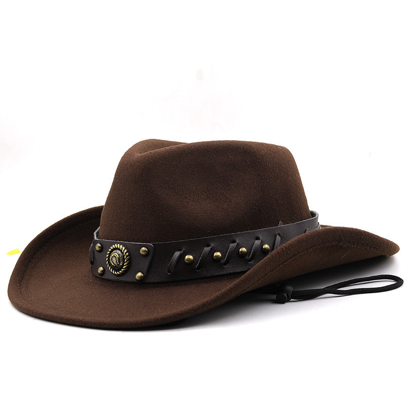 Multicolor Bull Head Western Cowboy Hat Fur Jazz Topper