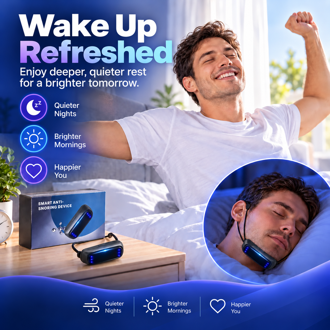 💤 Smart Anti-Snore Device. Stop Snoring, Start Sleeping Deeply.