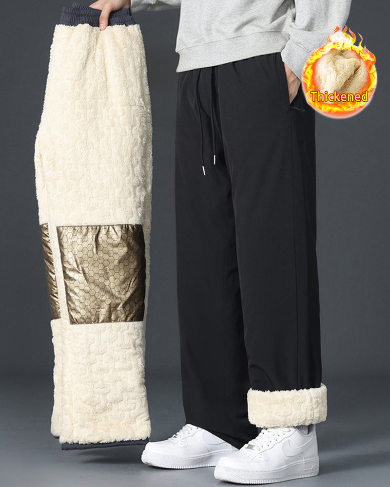 Big & Tall Men's Graphene Knee Pads Thickened Windproof Warm Pants M-5XL