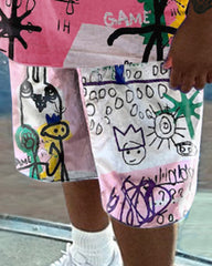 Men's Daily Casual Graffiti Printed Short Sleeve T-Shirt Set