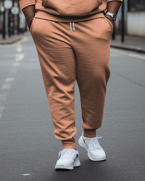 Men's Plus Size Prairie View A&M University Style Hoodie and Sweatpants Two Piece Set