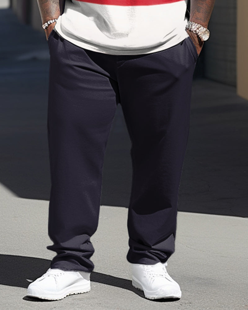 Sports Star POLO Big Men's  Short-Sleeved Trousers Casual Two-Piece Set