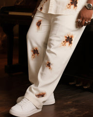 Big Boy Essential 2025 Fashion Art Flame Burn Mark Long Sleeve Shirt Trousers Suit