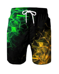 Beach Quick-drying Fabric Phantom Geometric Swim Trunks Men's Plus Size