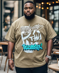 3D Visual Error Graffiti Design Printed Top T-Shirt 1-3 For Big People