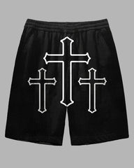 Big Men's Simple Daily Casual NEVER GIVE UP Letter Printed Shorts