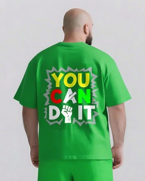Do It and Be The Plot Twist Men's Big & Tall Simple Lettering T-shirt 2-Piece Set