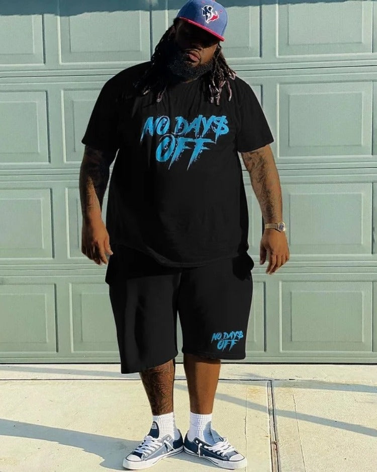 Plus Size Men's No Days Off Set