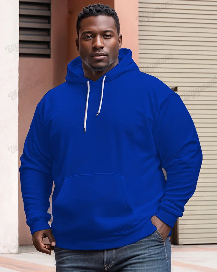 Men's Classic Casual Plus Size Solid Color Hoodie