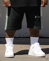 Men's Plus Size Casual Simple Color-block King Alphabet Print T-shirt Shorts Suit