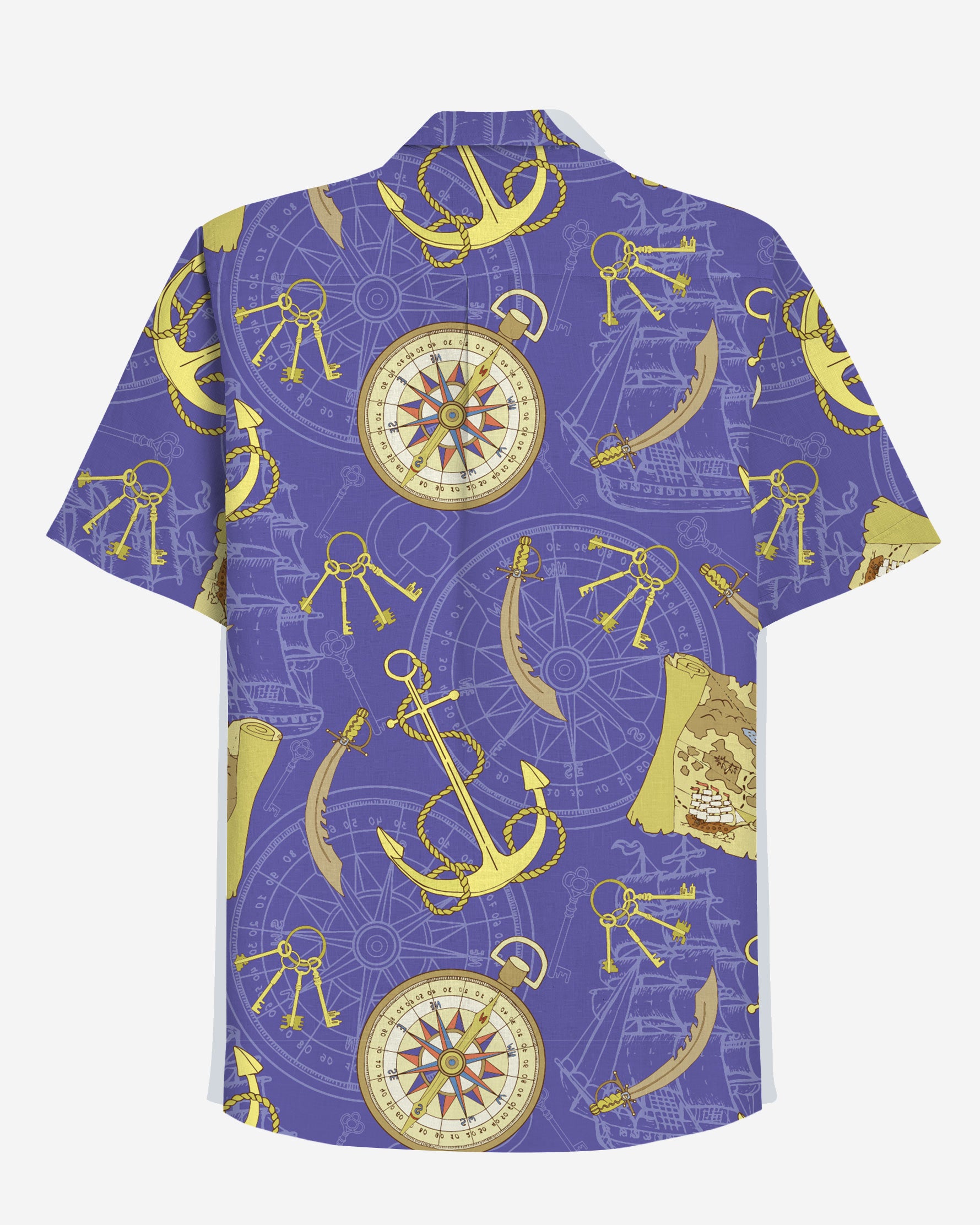 Barbed Hook -100% Cotton-Men's Short Sleeve Button Shirt