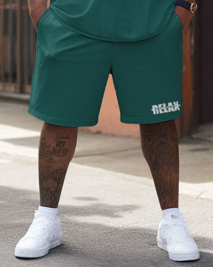 Street Casual Simple Floral Patchwork Printed Large Men's Suit