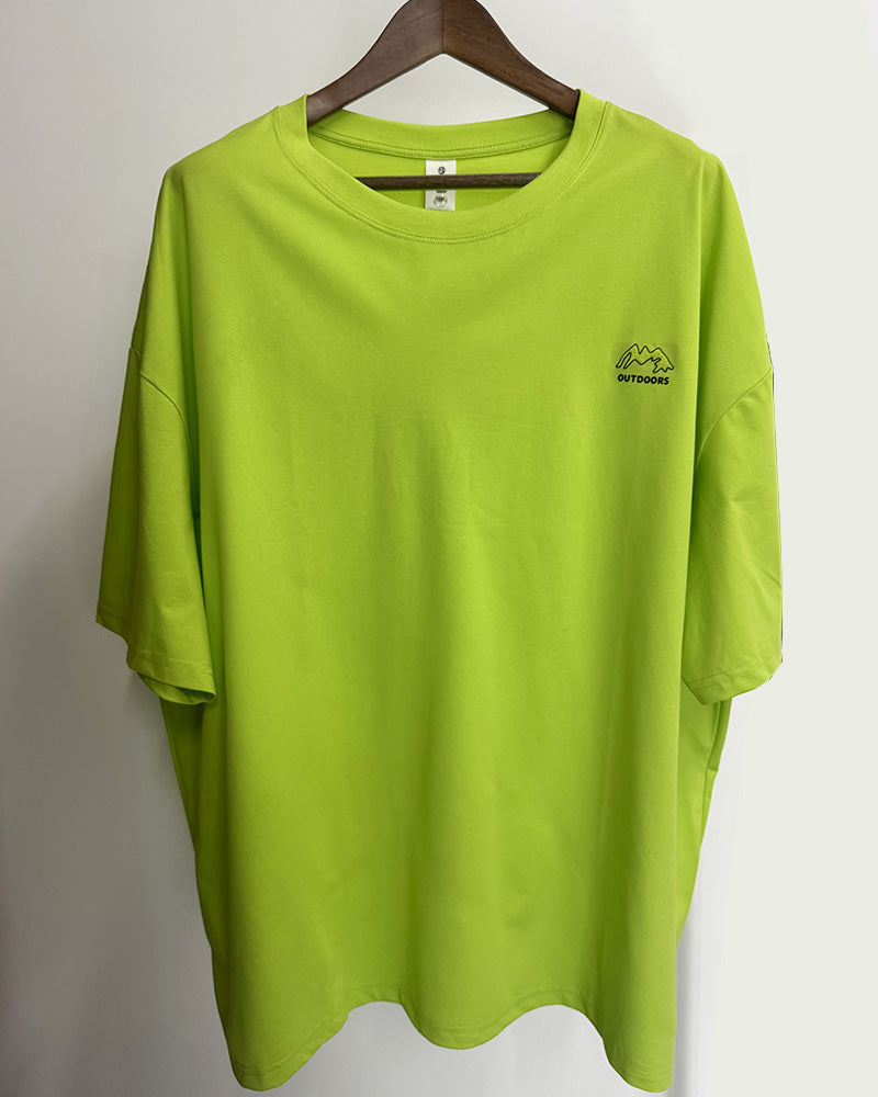7XL-10XL Big & Tall Men's Daily Casual Letter Mountain Embroidered Cotton Round Neck Short Sleeve T-Shirt 7XL-10XL