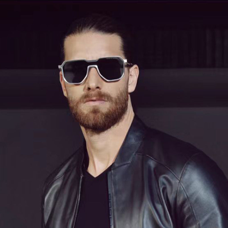 Irregular Steampunk Sunglasses Metallic Sunglasses