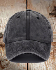 Simple Solid Colors Washed Denim Big Head Basketball Cap