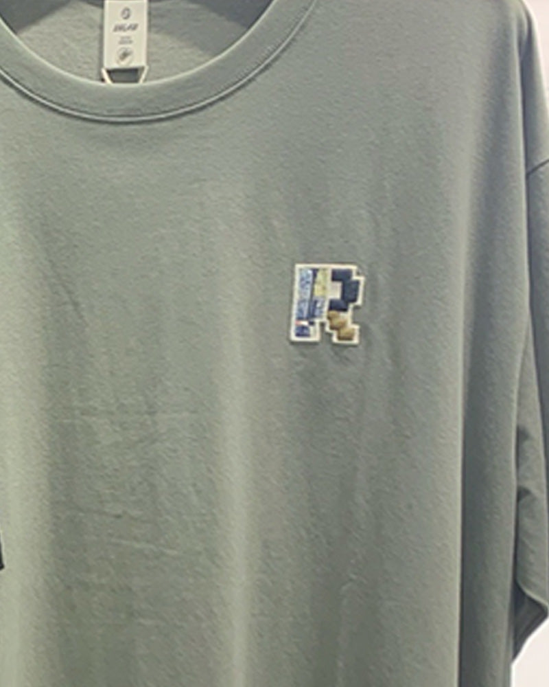4XL-8XL Big & Tall Men's Daily Casual Letter Embroidered Cotton Round Neck Short Sleeve T-Shirt 4XL-8XL