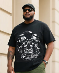Big Boy Must-Have Fashion Street Trend Big Skull Crewneck Short Sleeve T-Shirt Trousers Suit