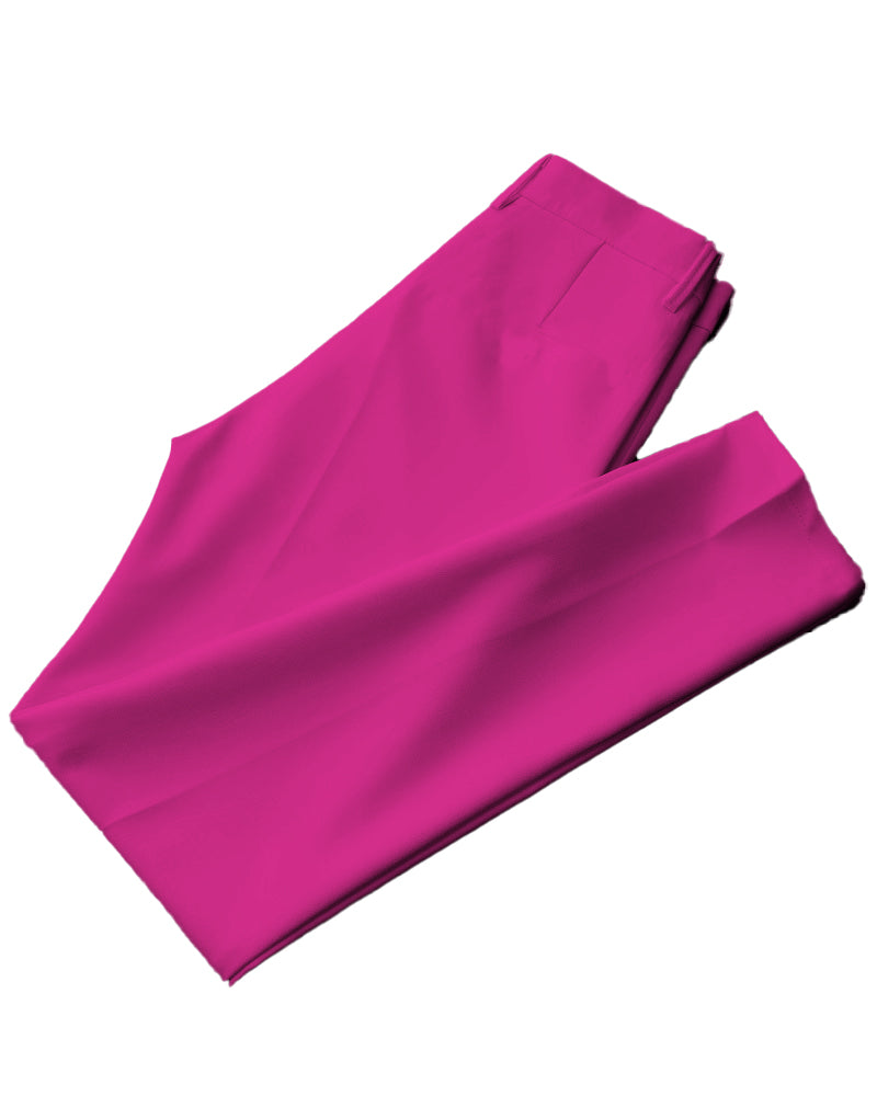 Solid Color Big Guys Long Sleeve Lapel Shirt and Pants Set