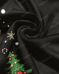 Men’s Christmas Black Gingerbread Man Tie Print Big & Tall Hoodie Set