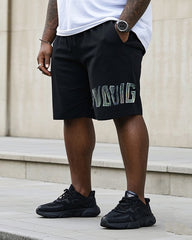 Big Man Street Fashion Handmade Original Graffiti Short Sleeve T-Shirt Shorts Suit