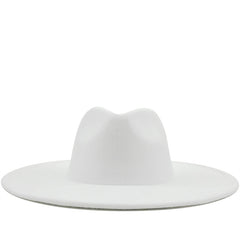 Multicolor Wool Big Brim Jazz Hat
