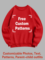 Custom Plus Size Sweatshirt (You Can Upload Pictures, Text, Logo, Etc. To Customize Your Interesting Sweatshirt)