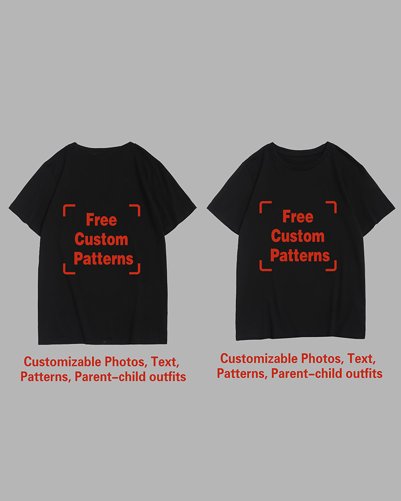 Customized Big and Tall T-shirt (You Can Upload Pictures, Text, Logo, Etc. To Customize Your Interesting T-shirt)
