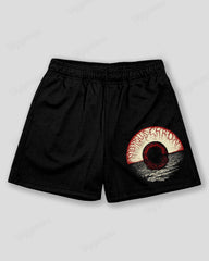 Big & Tall Men's Graffiti Eyes Gothic Print Sports Mesh Quick-Dry Shorts