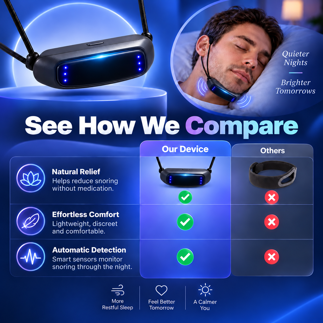 💤 Smart Anti-Snore Device. Stop Snoring, Start Sleeping Deeply.