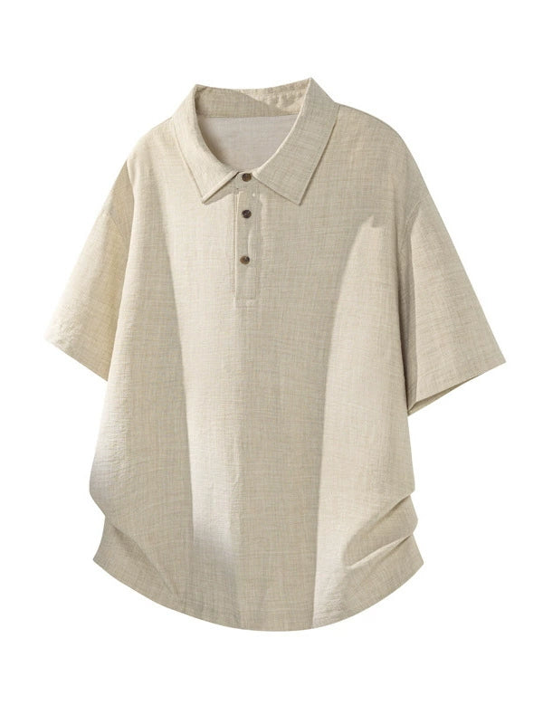 M-5XL Summer Thin Old Money Style Short-sleeved Polo Shirt