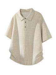 M-5XL Summer Thin Old Money Style Short-sleeved Polo Shirt