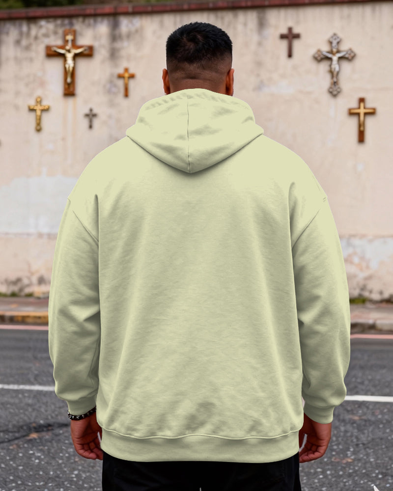Big & Tall Men's Sacred Heart Jesus Artistic Printed Hoodie