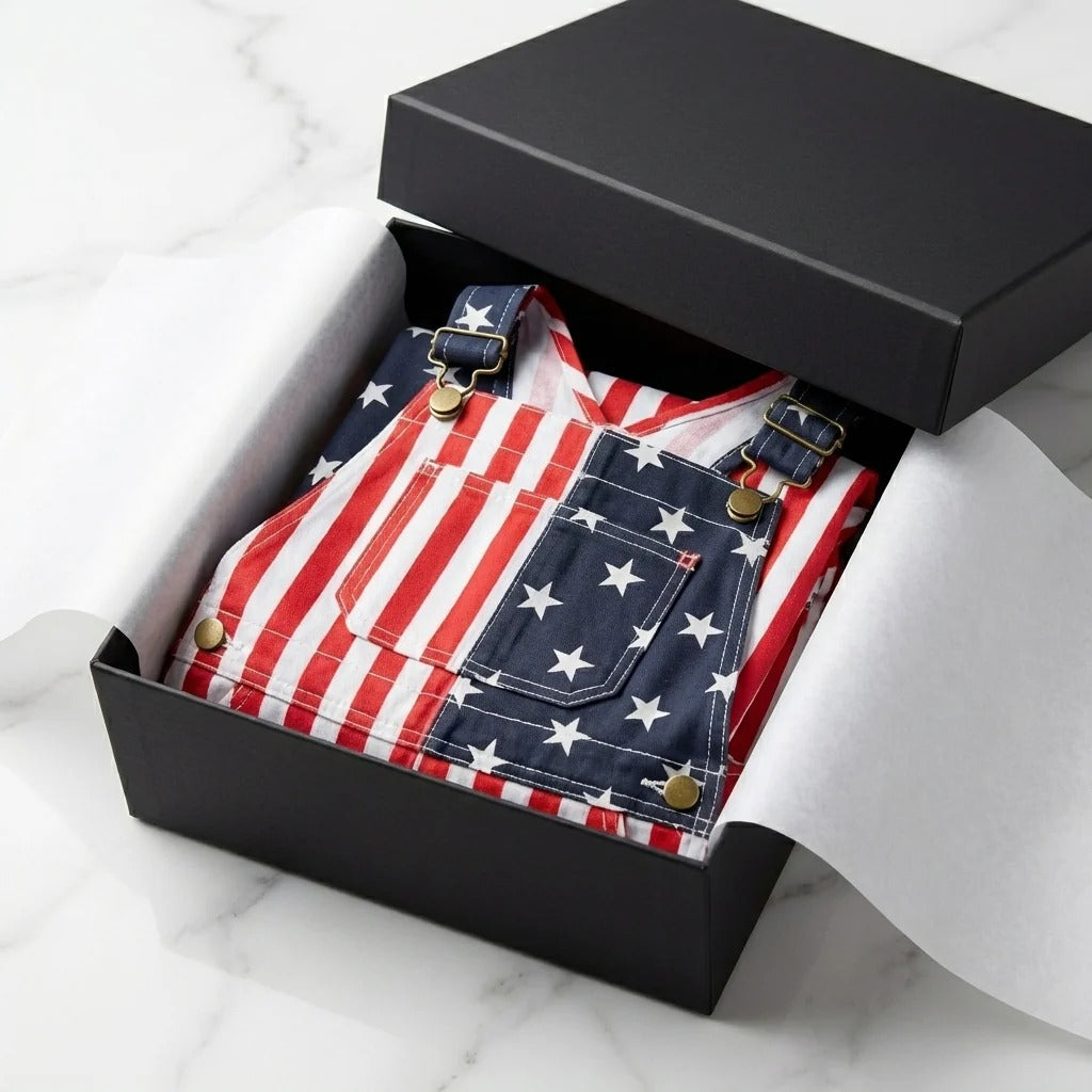 XS-5XL Independence Day Flag Couple's Suspenders