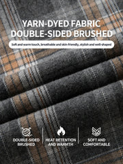 S-4XL Retro Casual Men's Check Shirt [cotton Sanding]]