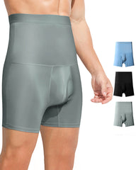 L-5XL,[High-Waist Sports Boxer Briefs] Waist Support,Tummy Control, Extended Length,Boxer Trunks for Plus-Size Men
