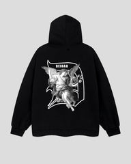 Printed Angel Front And Back Oversize Cotton Hoodie