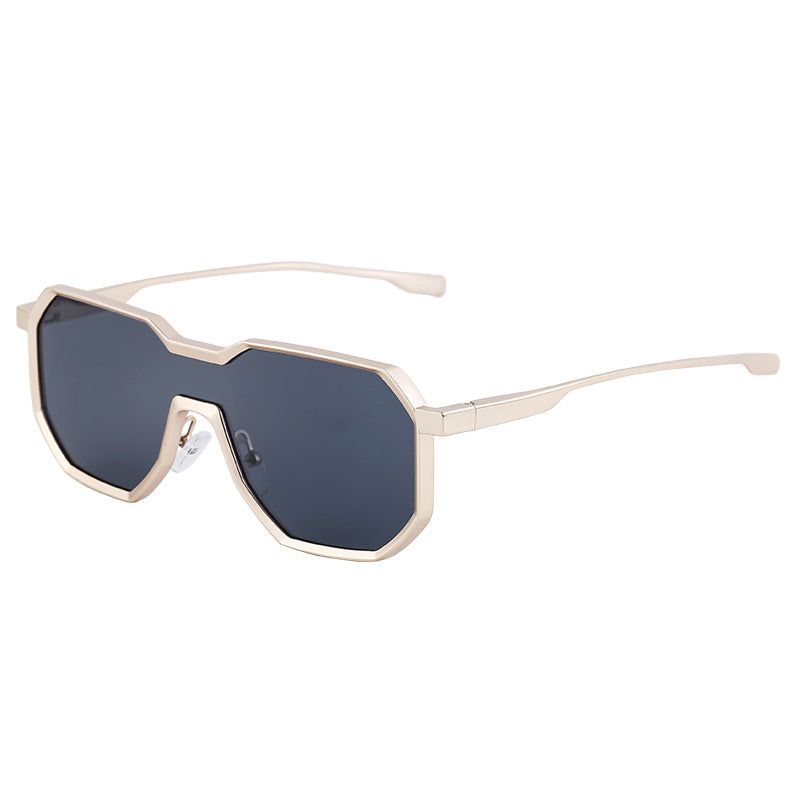 Irregular Steampunk Sunglasses Metallic Sunglasses