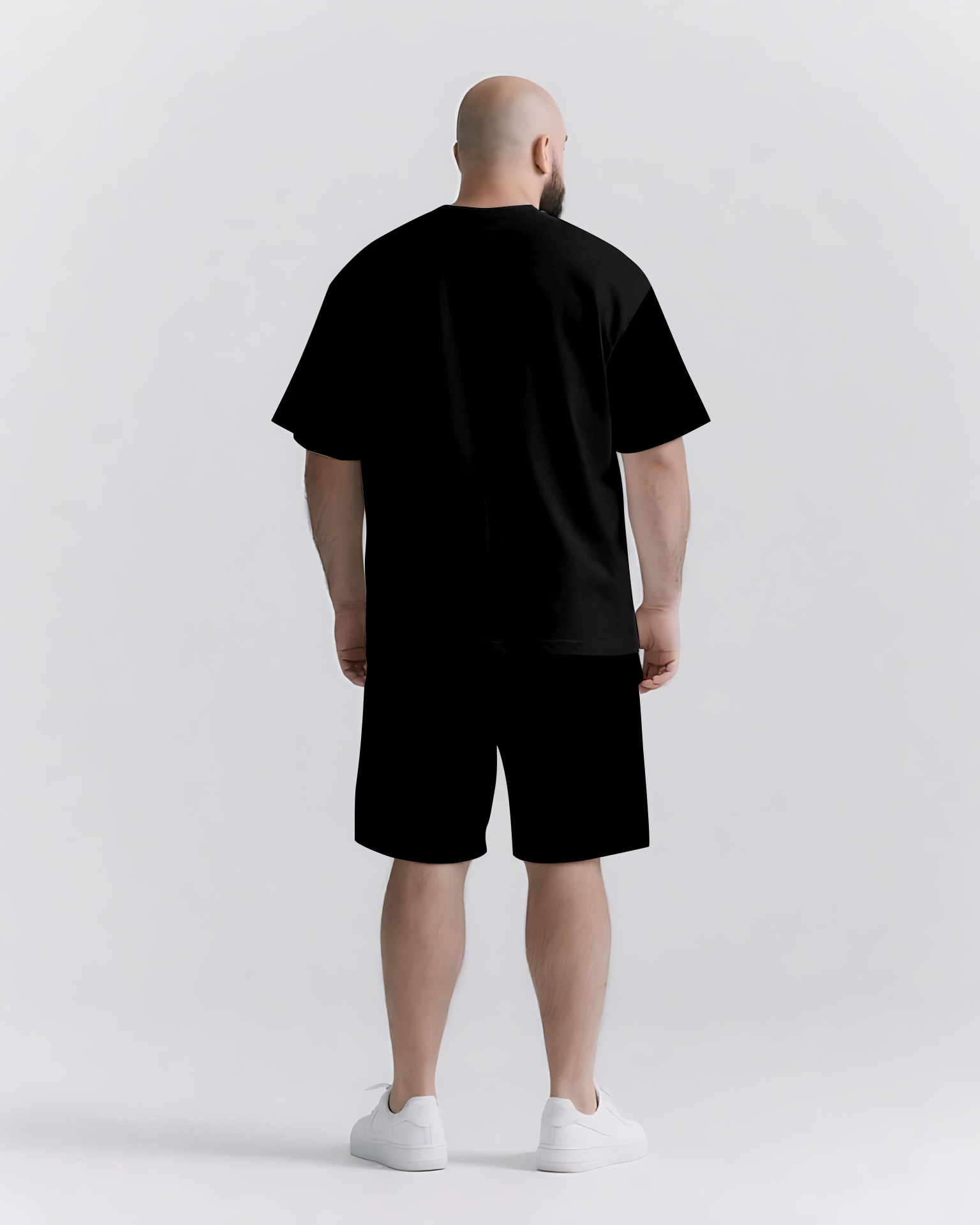 Rooted In Self Reaching for More Big & Tall Men's Simple Lettering T-shirt 2-Piece Set