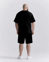 Rooted In Self Reaching for More Big & Tall Men's Simple Lettering T-shirt 2-Piece Set