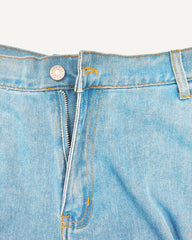 Big & Tall Men's Street Fashion Trend Personality Skull's Horror Print Denim Pants. Solid Front