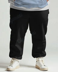 Men's Daily Casual Colorblock Striped Letter Print Plus Size Hoodie Suit