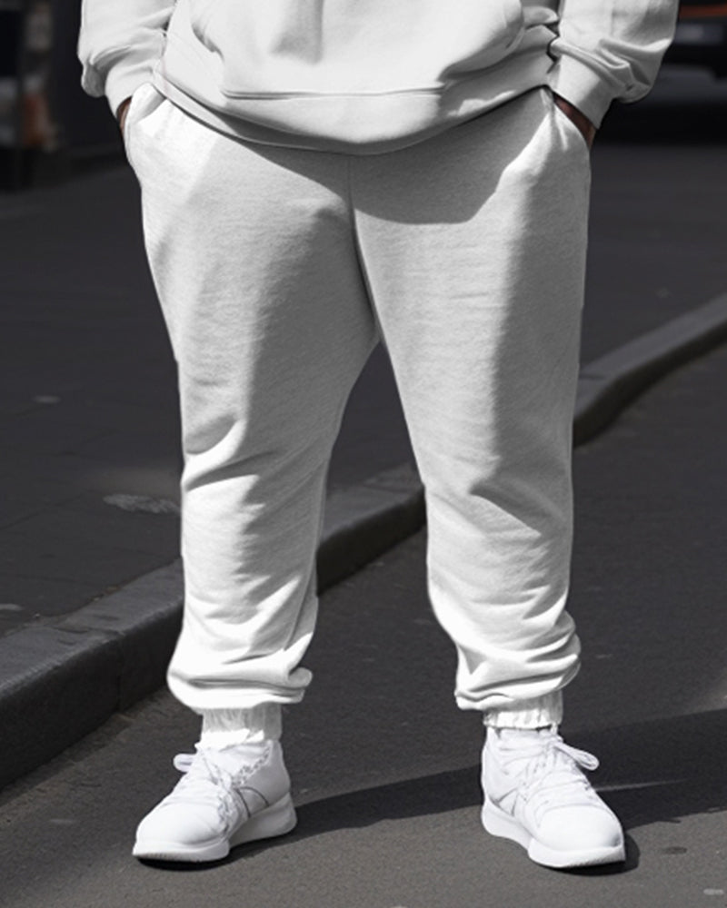 Big & Tall Men's Tracksuit Iceberg Print Hoodie Sweatpants 2-Piece Set