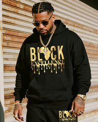 Big & Tall Men's Juneteenth Black History Month Printed Hoodie Suit